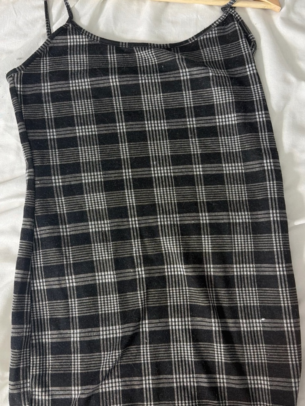 Black Plaid Slip Skirt - Unbranded